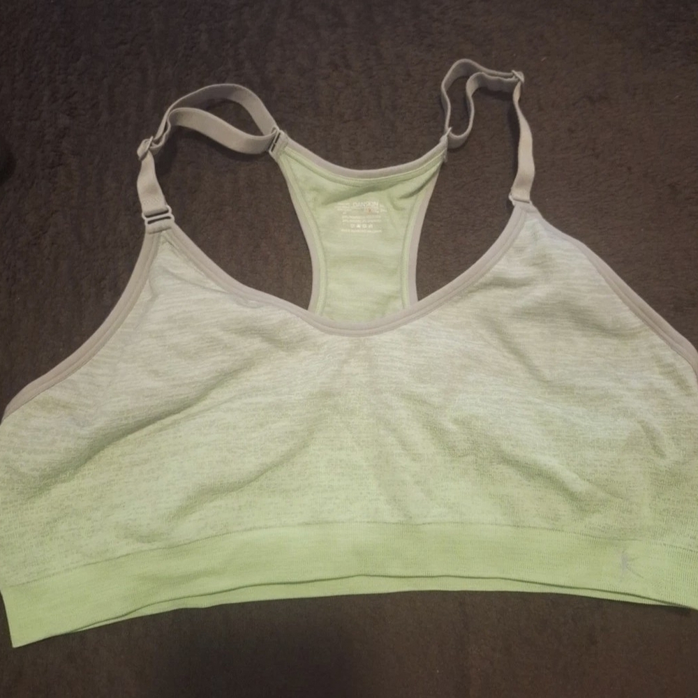 Danskin Now Green Racerback Sports Bra Moisture-Wicking